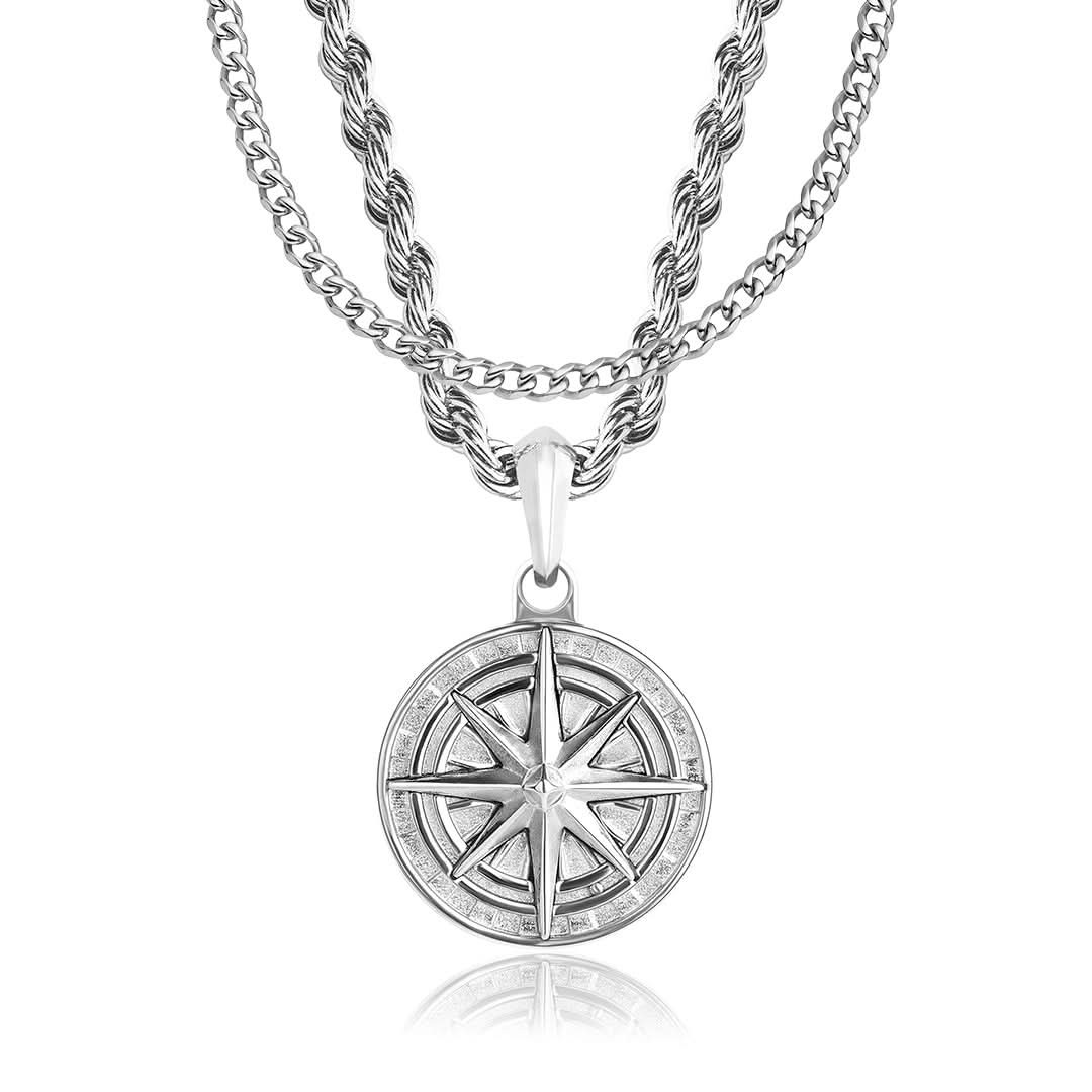 Compass x Cuban Set | Silver