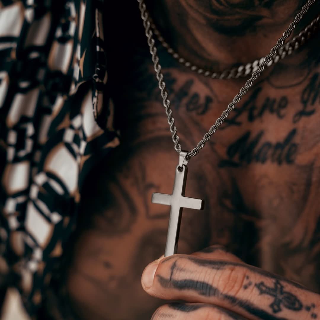 Cross Pendant | Gun Metal - Image 2