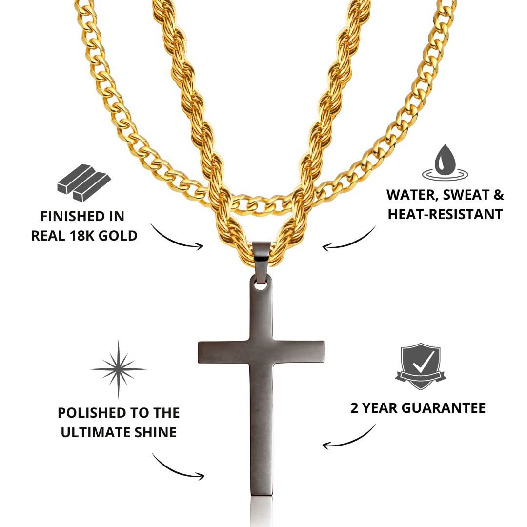 Cross x Cuban Set | Gun Metal & Gold - Image 3