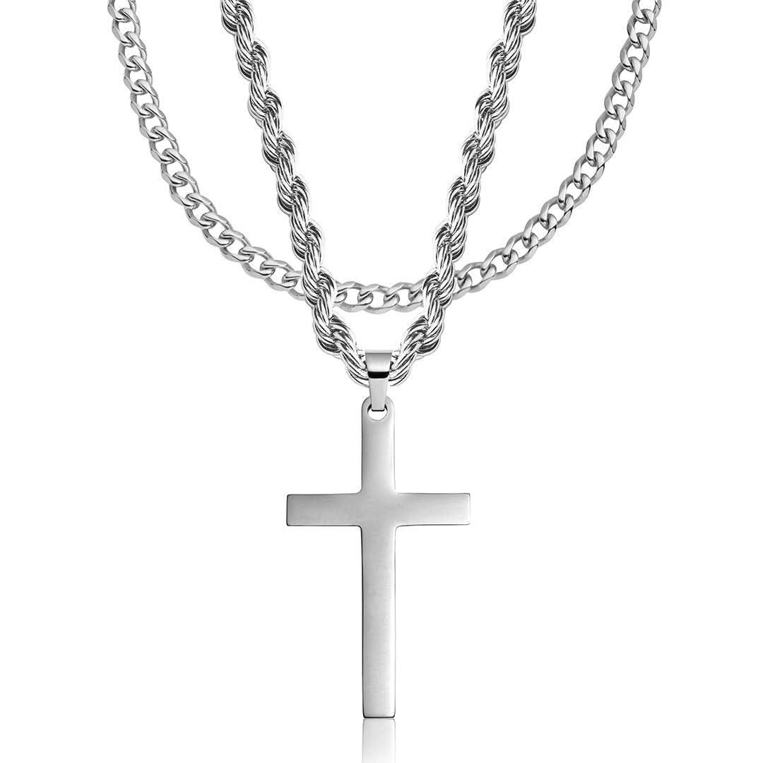 Cross x Cuban Set | Silver