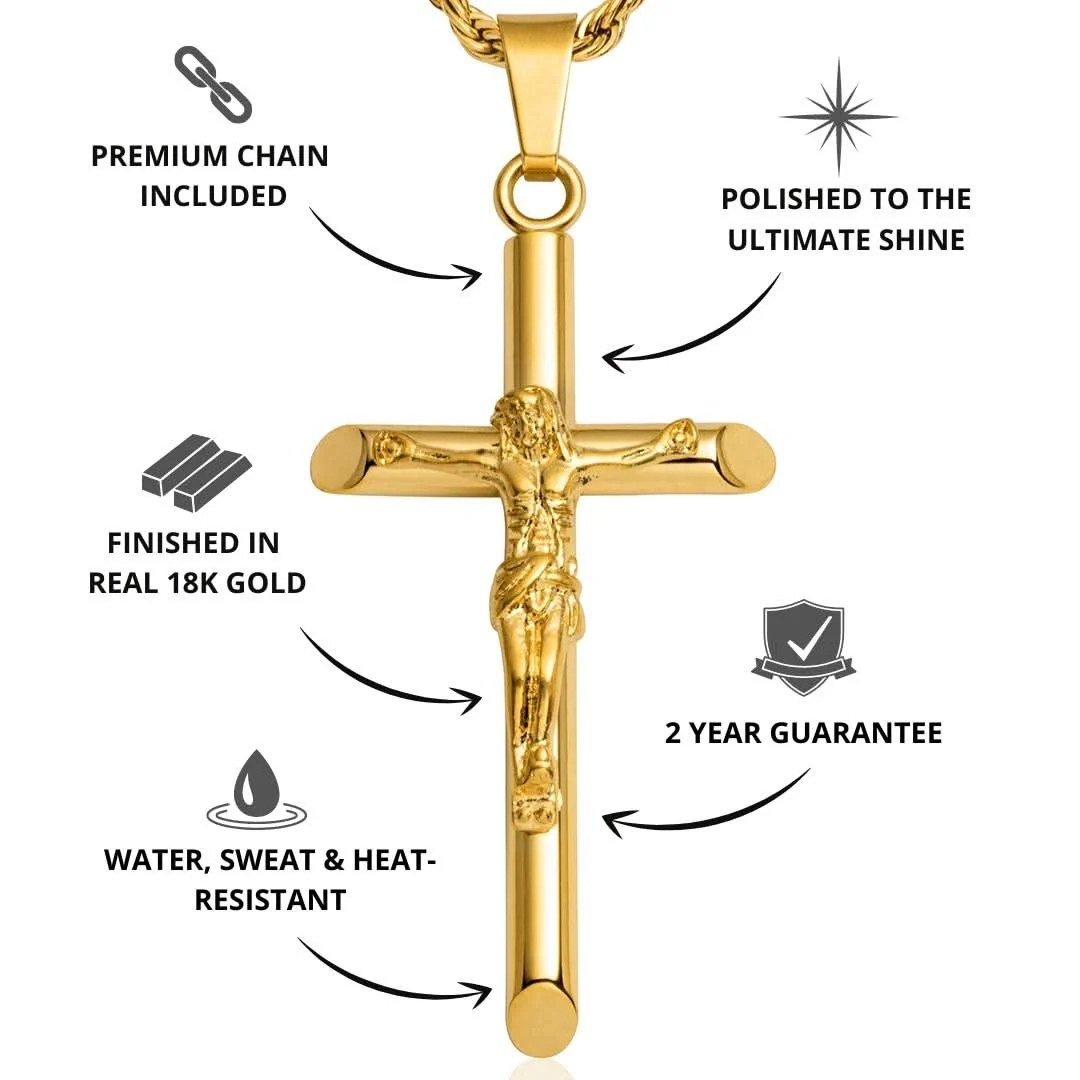 Crucifix Pendant | Gold - Image 3