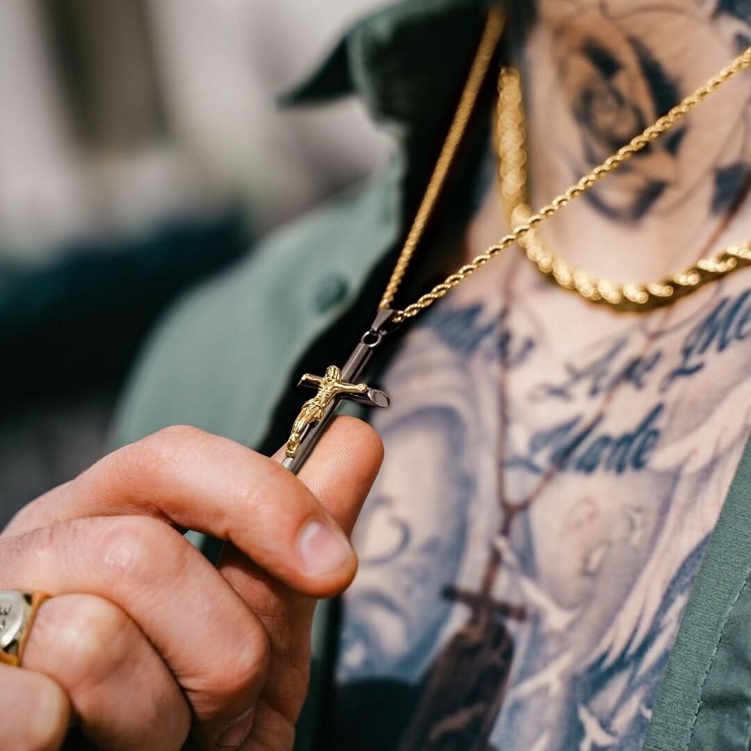 Crucifix x Rope Set | Gun Metal & Gold - Image 4