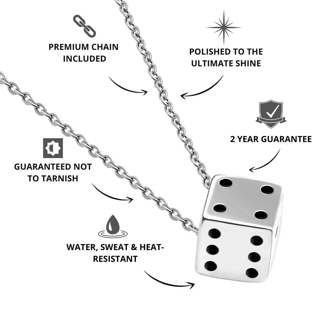 Dice Pendant | Silver - Image 3