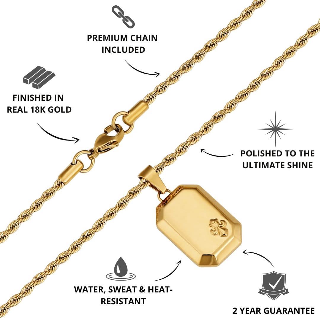 Fleur De Lis Pendant | Gold - Image 3