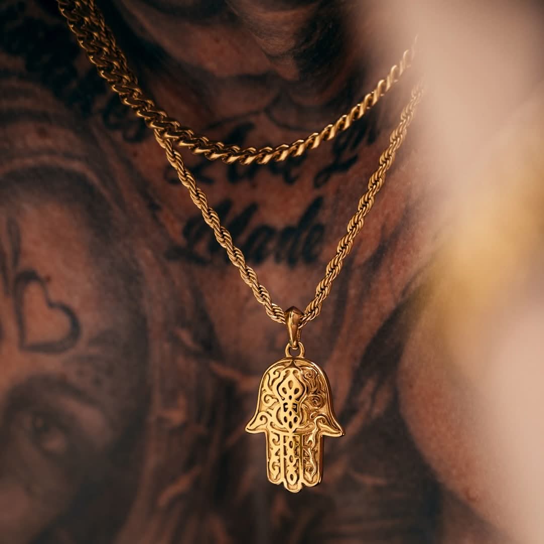 Hamsa Pendant | Gold - Image 4