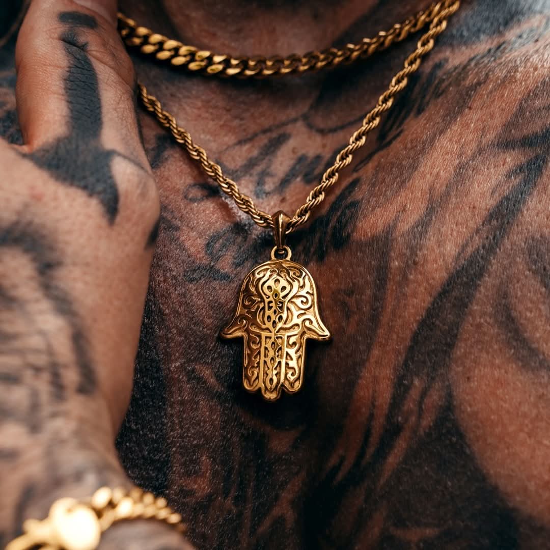 Hamsa Pendant | Gold - Image 6