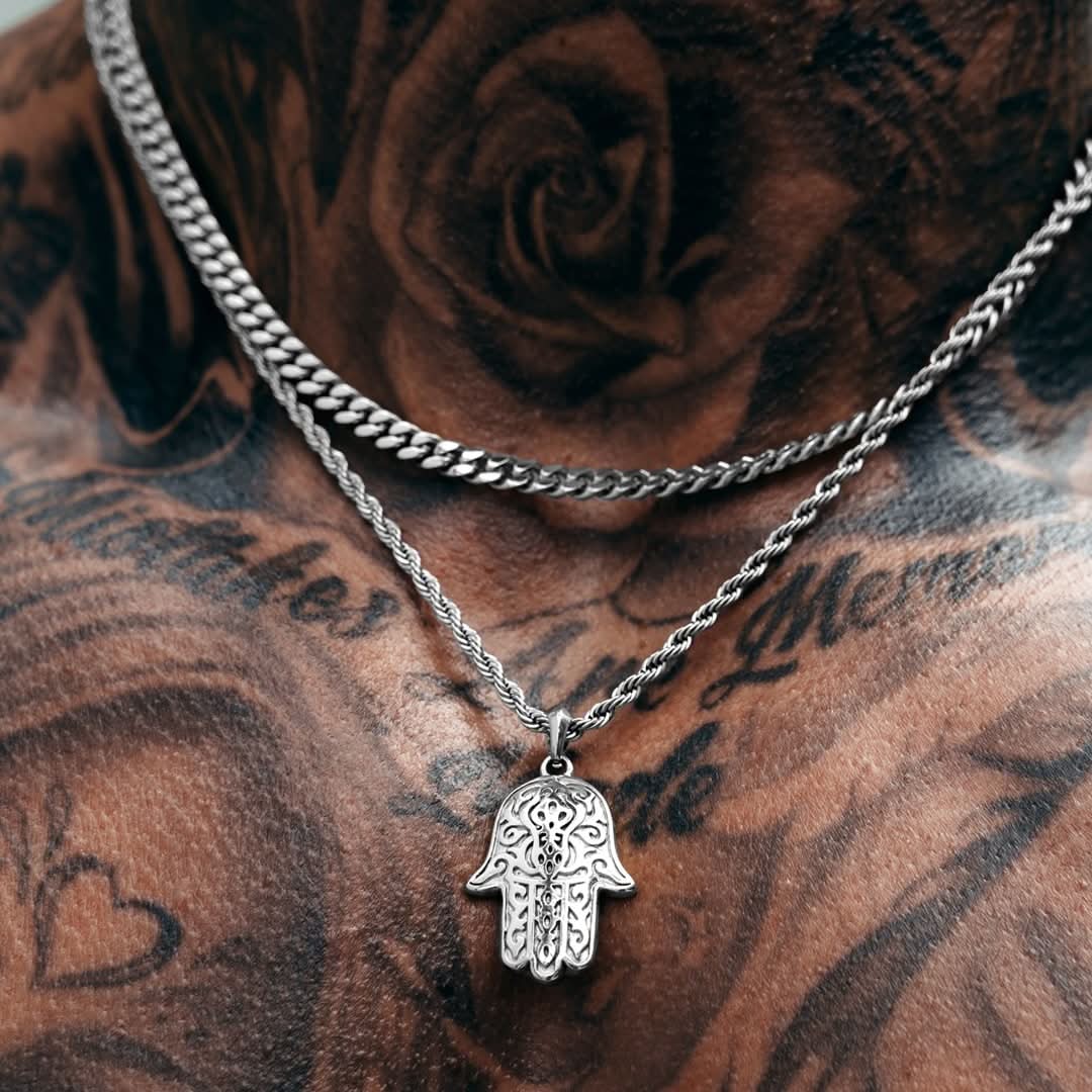 Hamsa x Cuban Set | Silver - Image 2