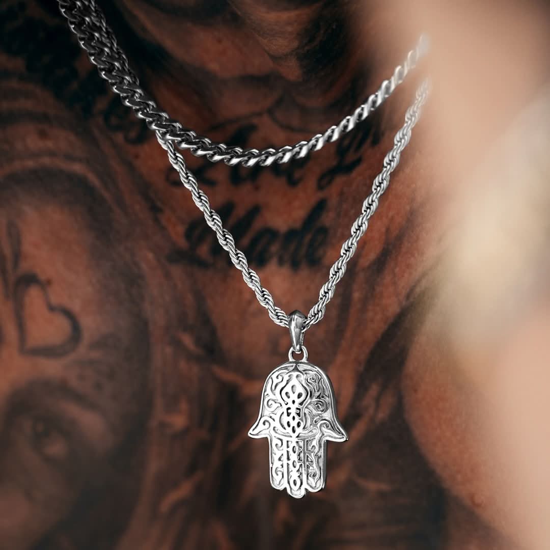 Hamsa x Cuban Set | Silver - Image 4