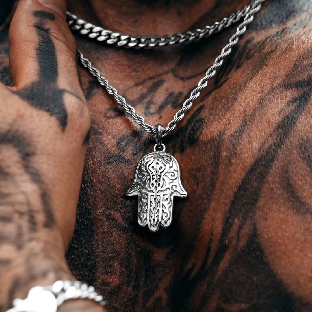 Hamsa x Cuban Set | Silver - Image 5