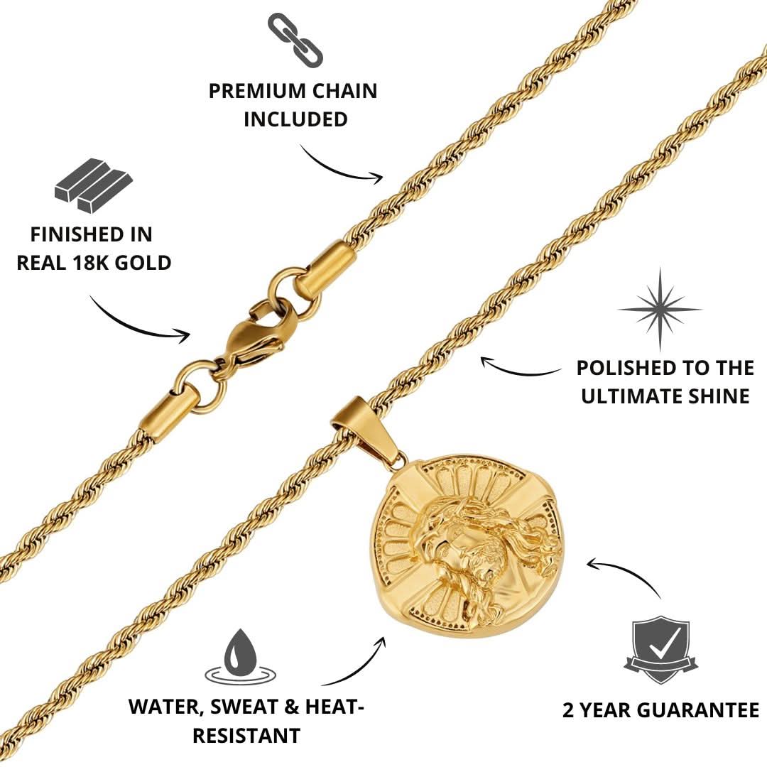 Jesus Pendant | Gold - Image 3