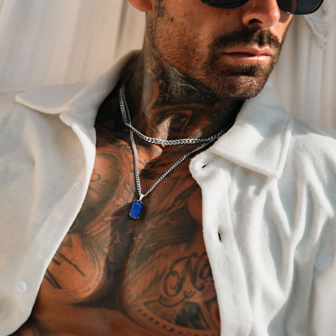 Lapis x Cuban Set | Silver - Image 6