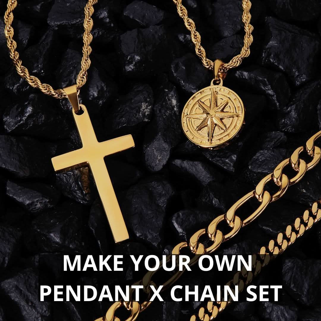 Make Your Own Pendant x Chain Set | Gold