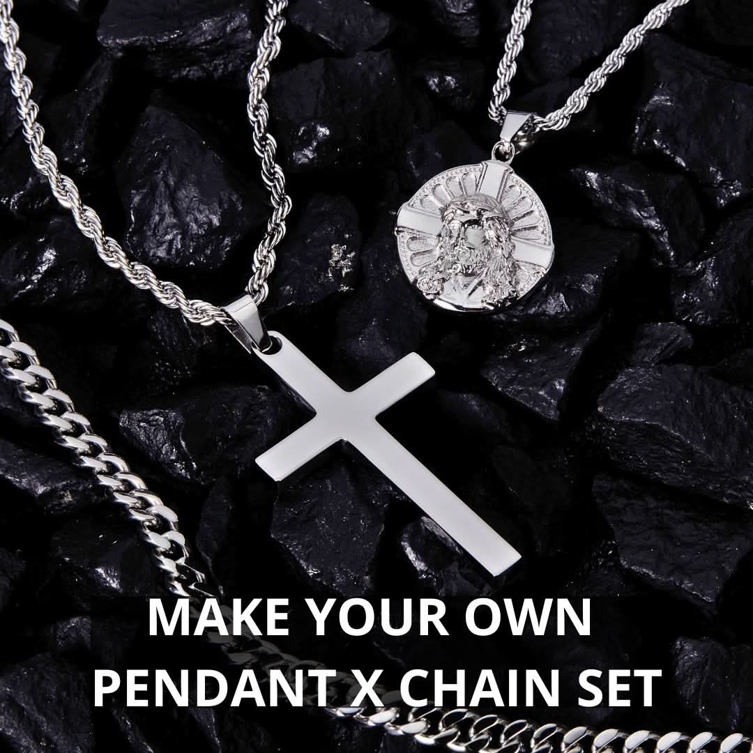 Make Your Own Pendant x Chain Set | Silver