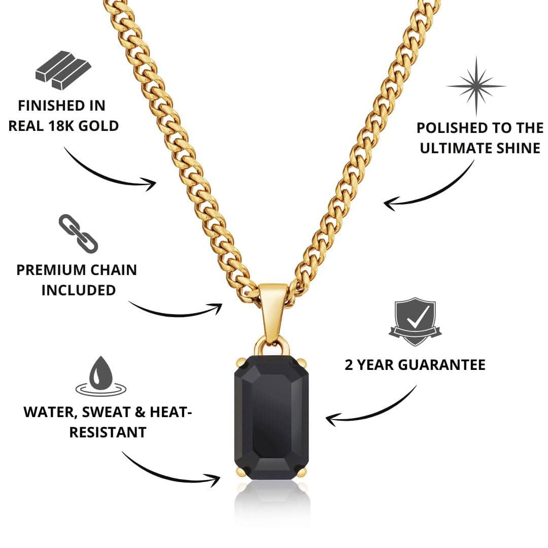 Onyx Pendant | Gold - Image 3