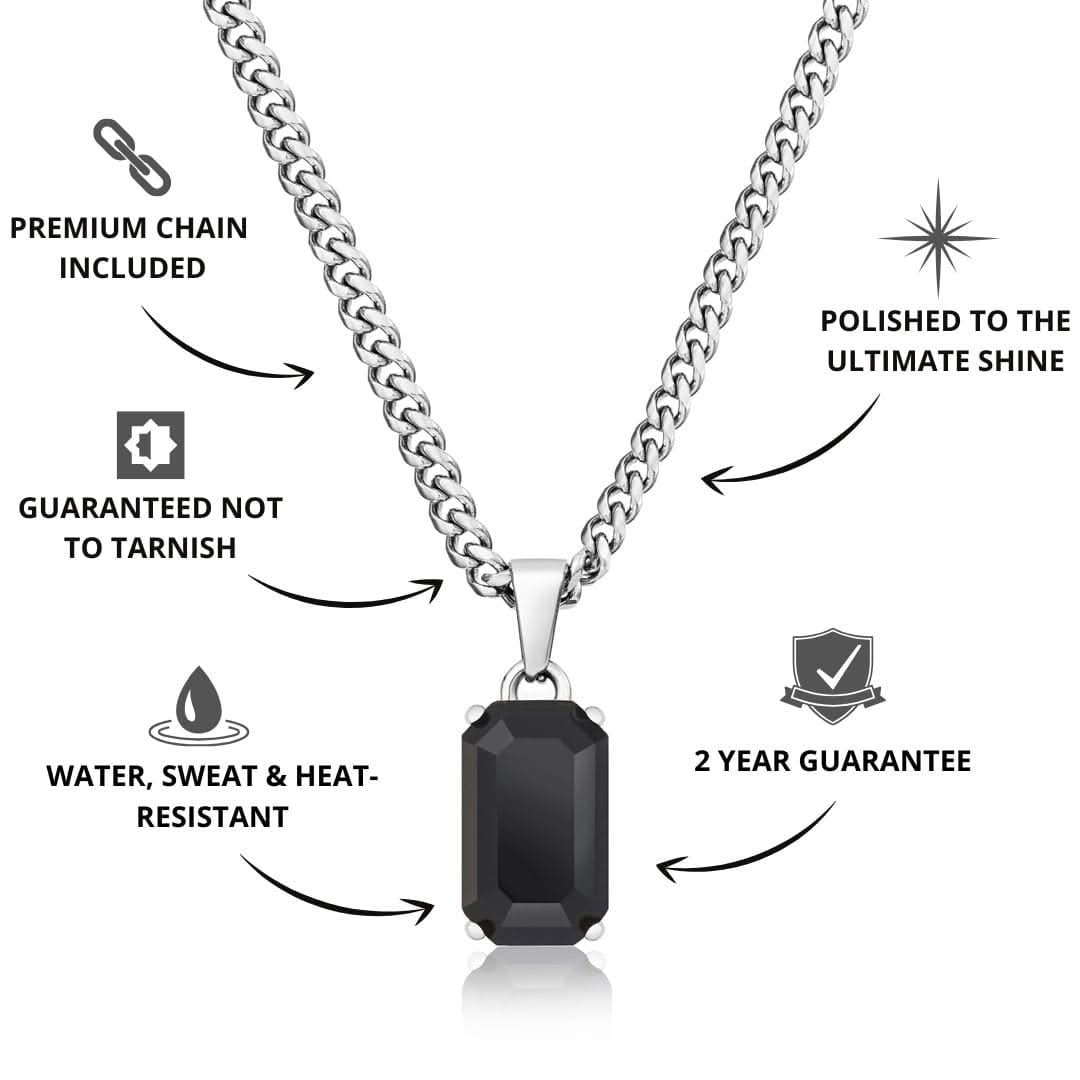 Onyx Pendant | Silver - Image 3