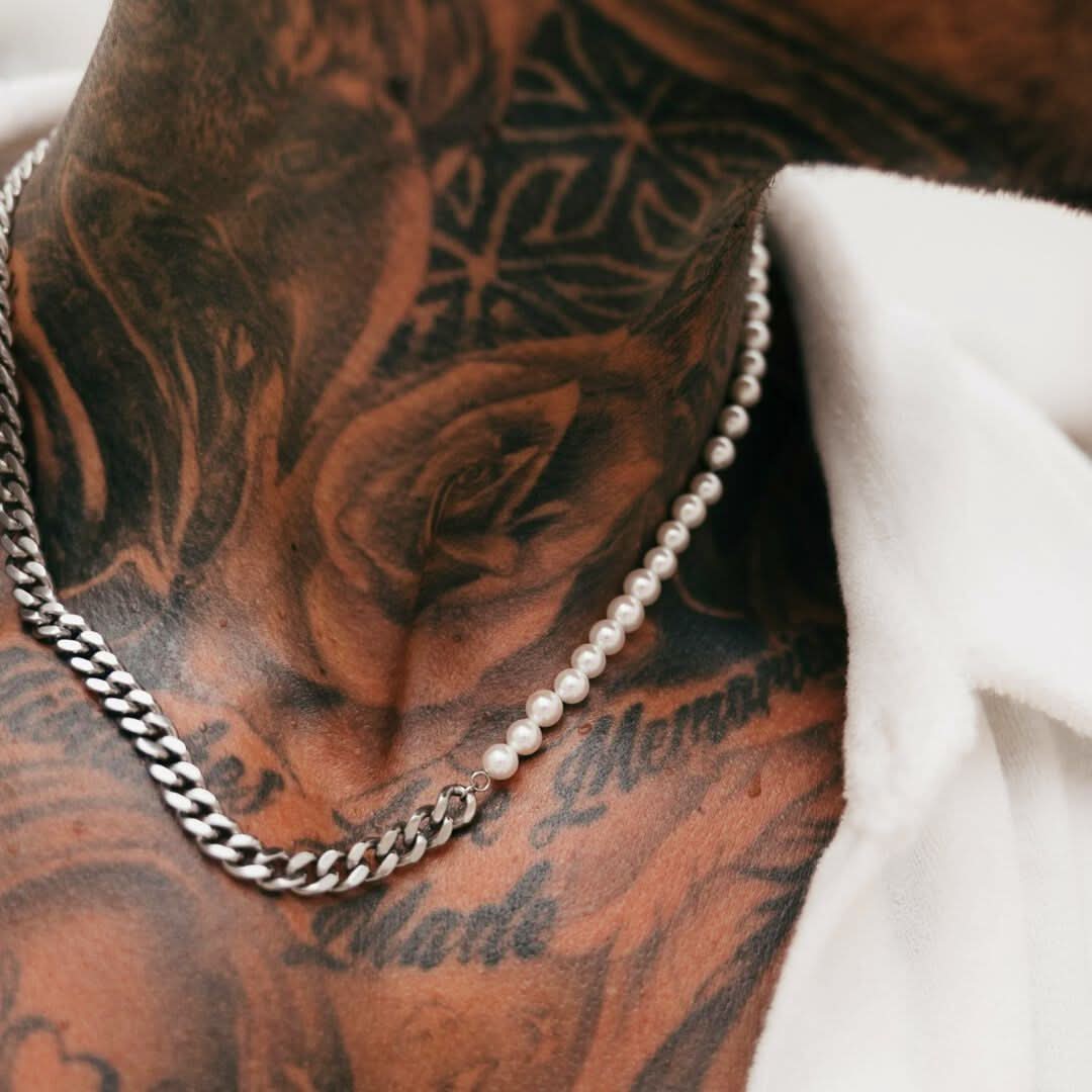 Pearl x Cuban Chain | Silver - Image 5