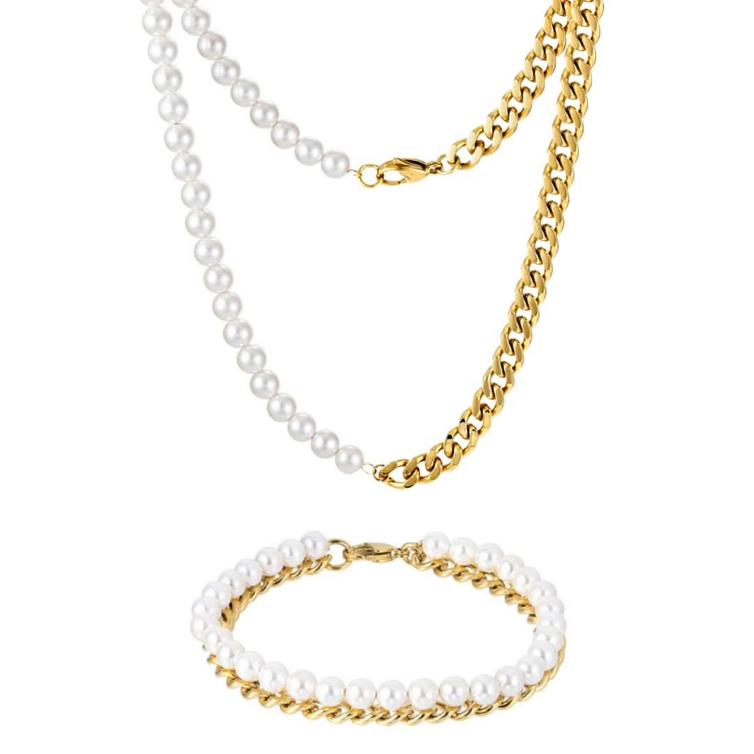 Pearl x Cuban Set | Gold