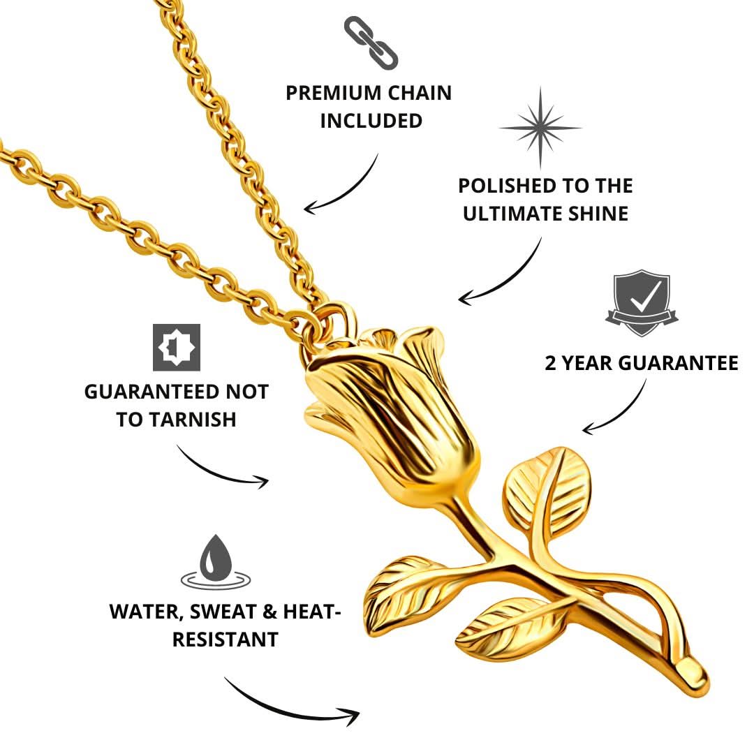Rose Pendant | Gold - Image 3