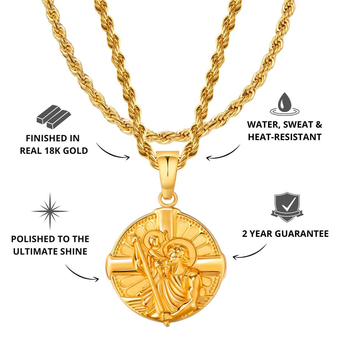 St Christopher LE x Rope Set | Gold - Image 3