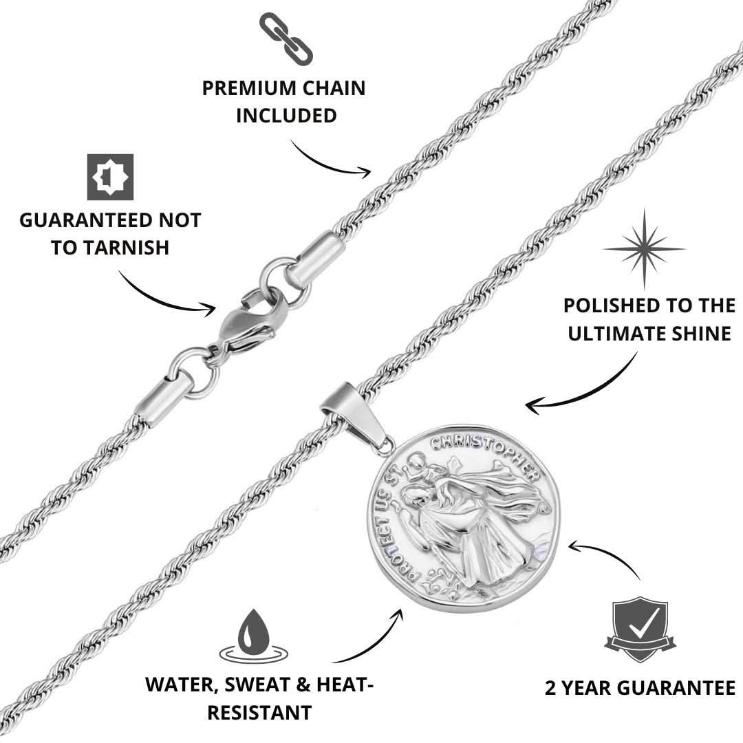 St Christopher Pendant | Silver - Image 3