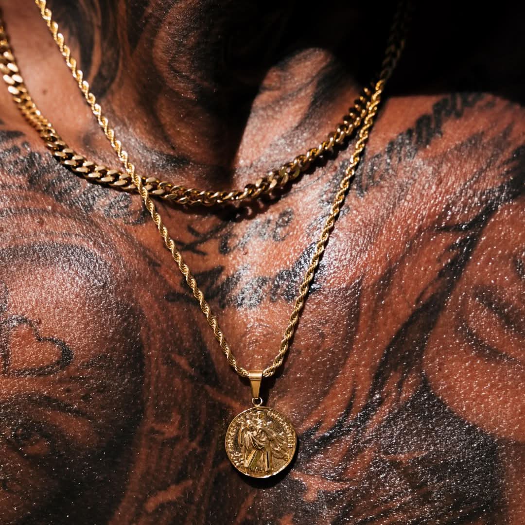 St Christopher x Cuban Set | Gold - Image 4
