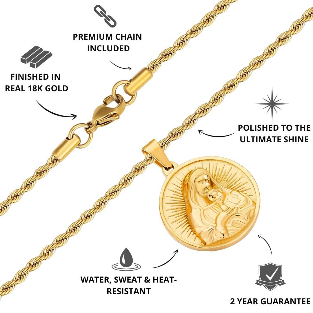 St Mary Pendant | Gold - Image 3