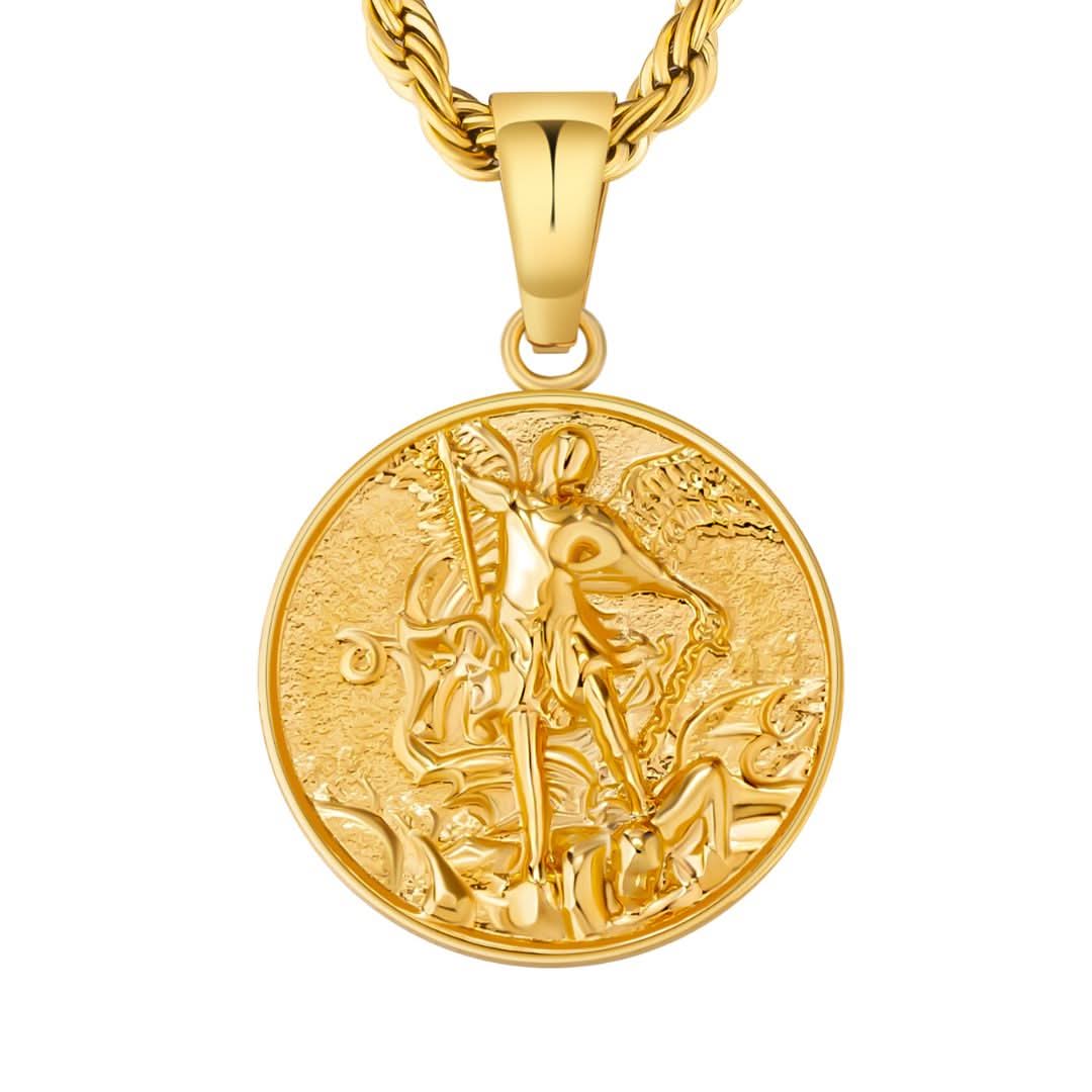 St Michael Pendant | Gold