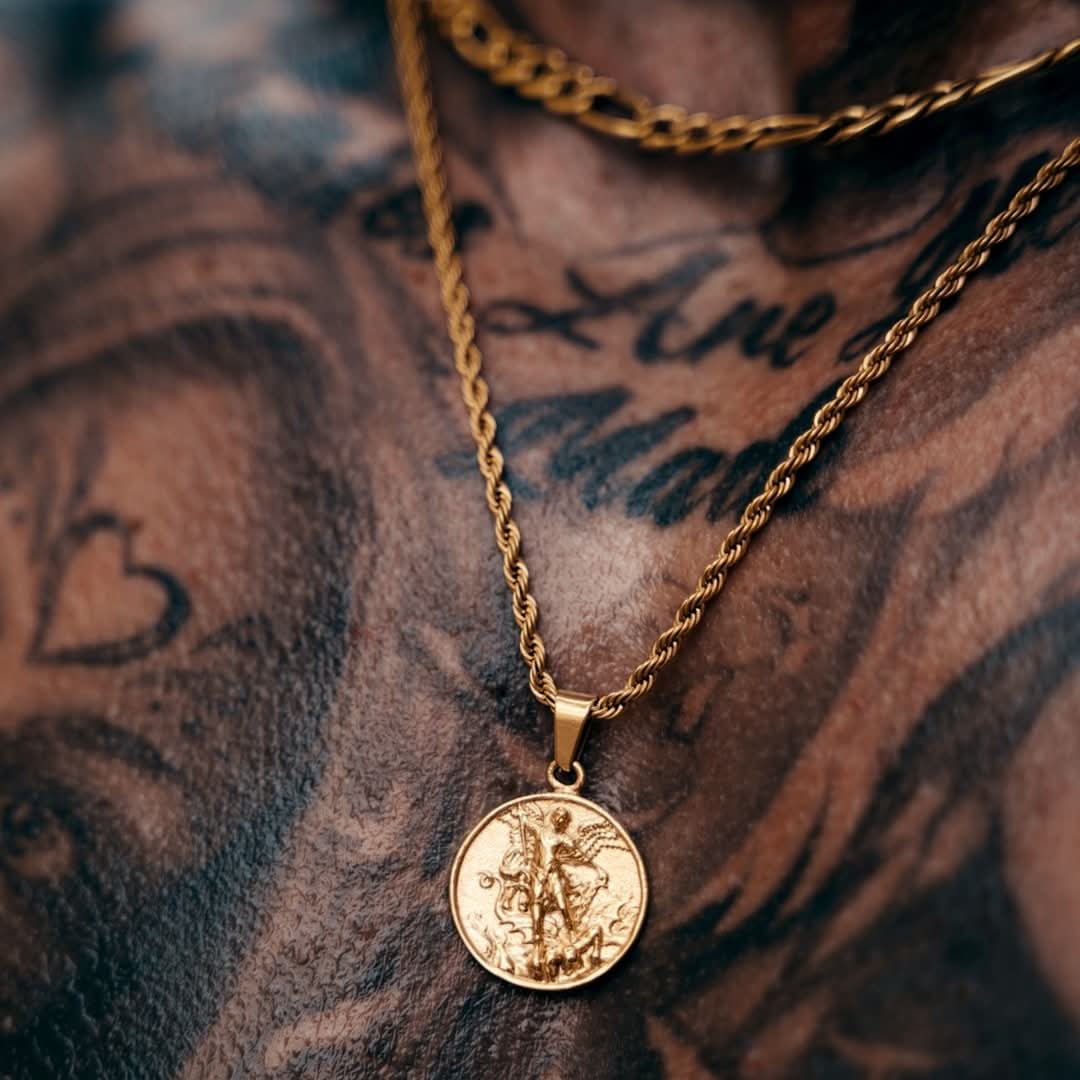 St Michael Pendant | Gold - Image 2