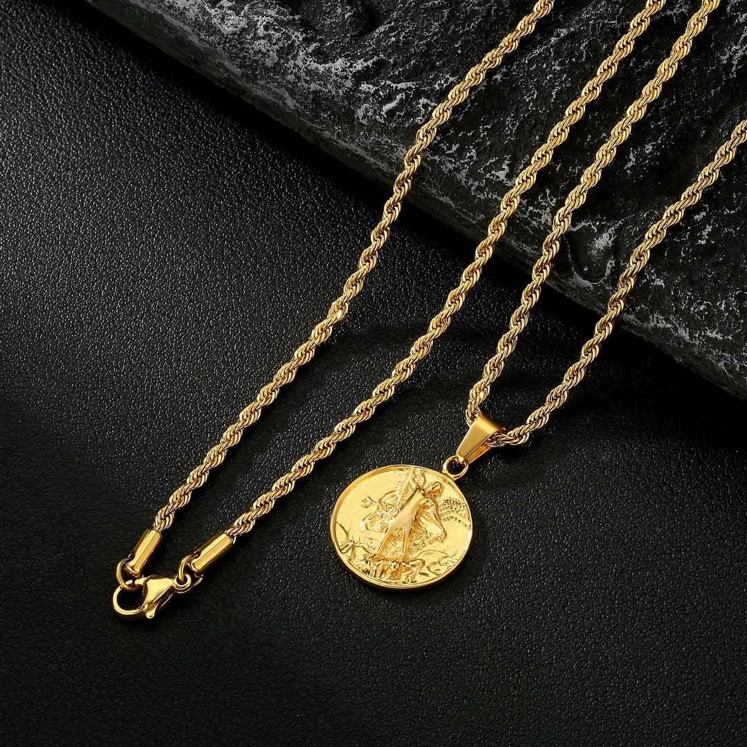 St Michael Pendant | Gold - Image 4