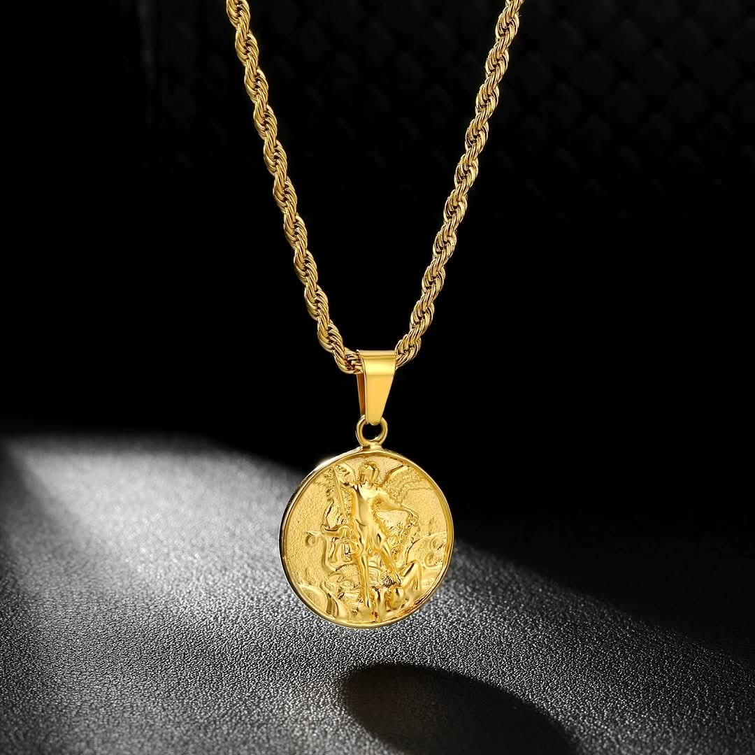 St Michael Pendant | Gold - Image 6